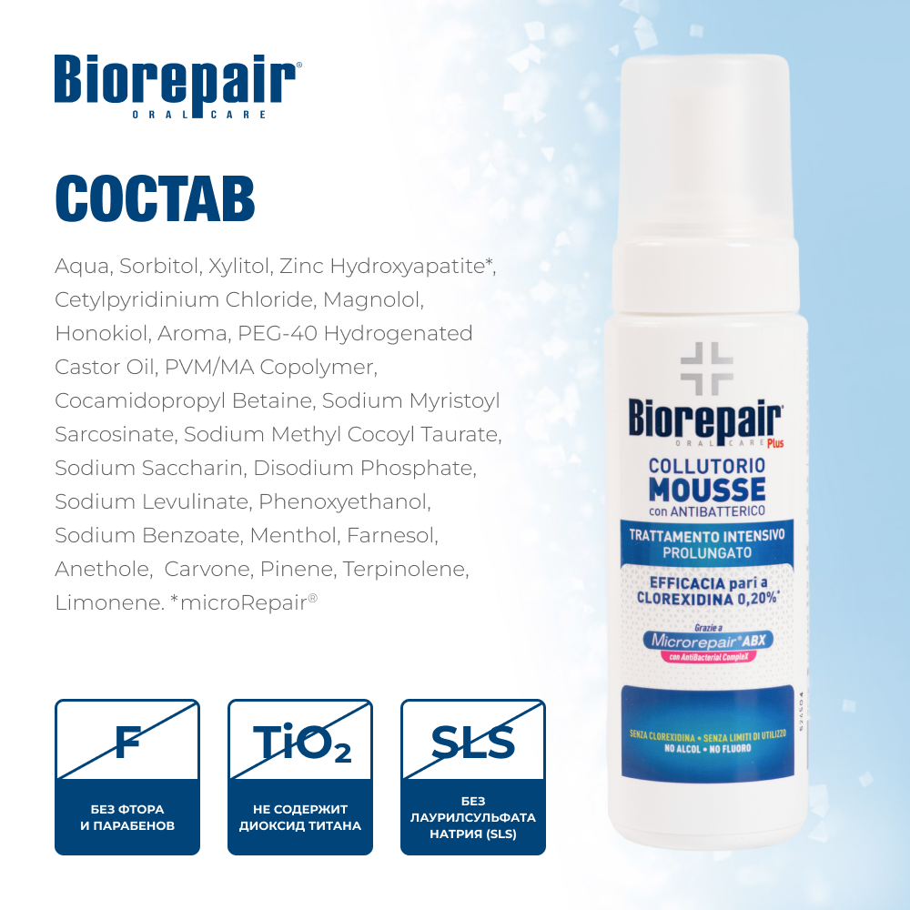 Biorepair Plus Mouthwash Mousse